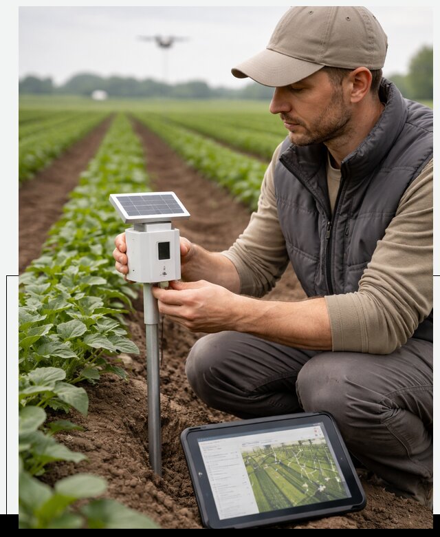 IoT мониторинг сельскохозяйственных полей и контроля в Анжере-Судженске