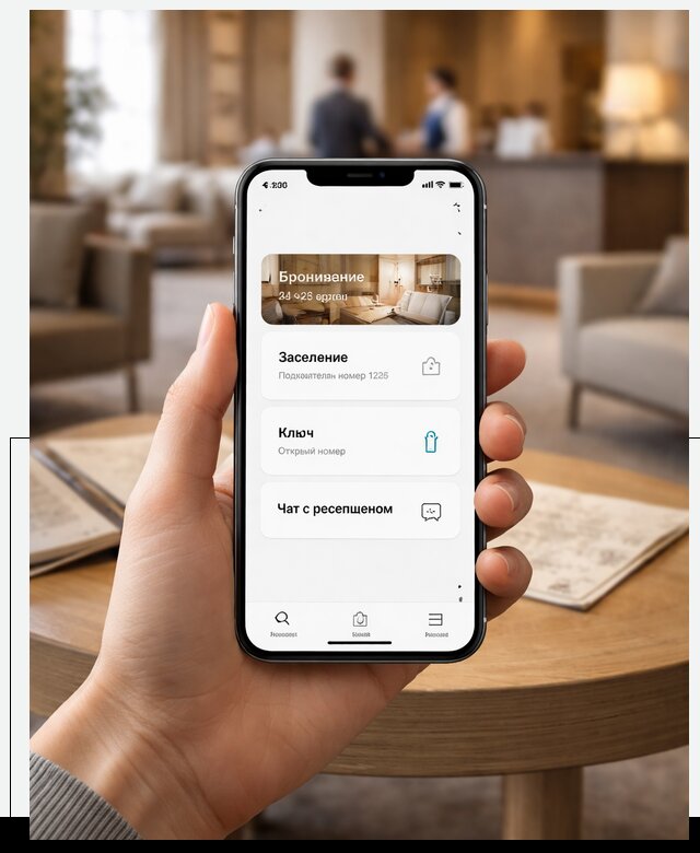 Мобильное приложение для гостей отеля в Анжере-Судженске, управление сервисом